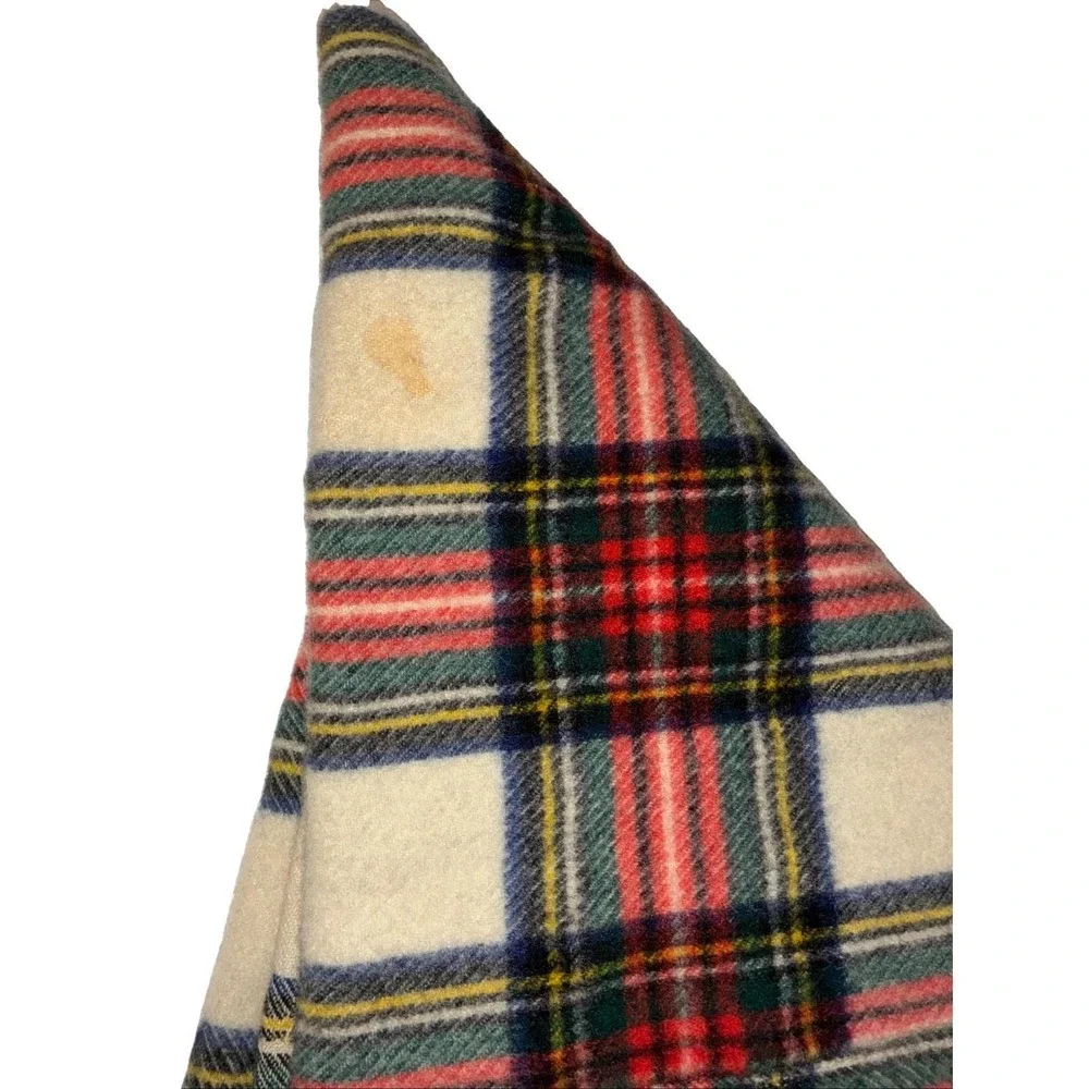 Connemara Foxford Rug Vintage 100% Wool Plaid Stadium Throw Blanket 63X56